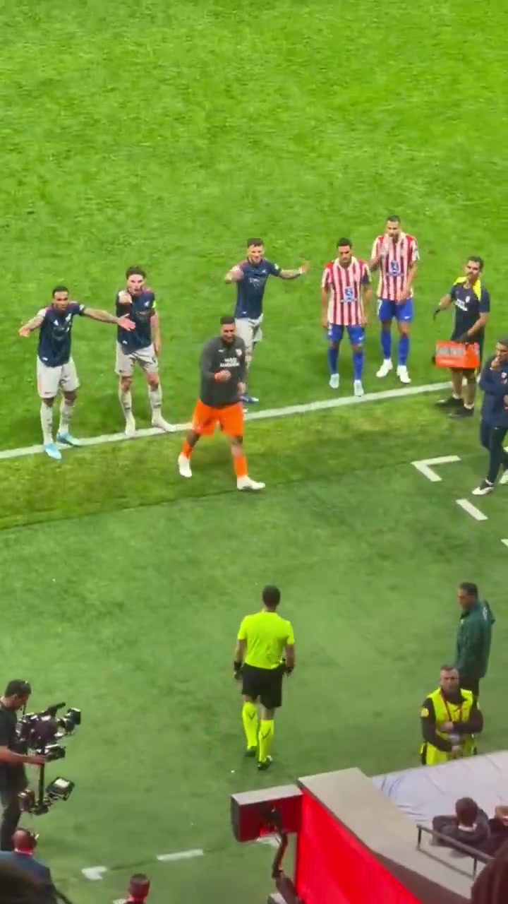 VAR取消埃泽点球 西蒙尼冲入场内抗议